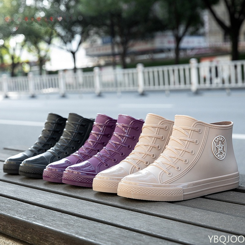 Men'S Shoes Water Resistant - 四季ファッショナブルな防水性と滑り止めのショートチューブ女性用レインブーツ、耐摩耗性とカジュアルなレインシューズを着用します。