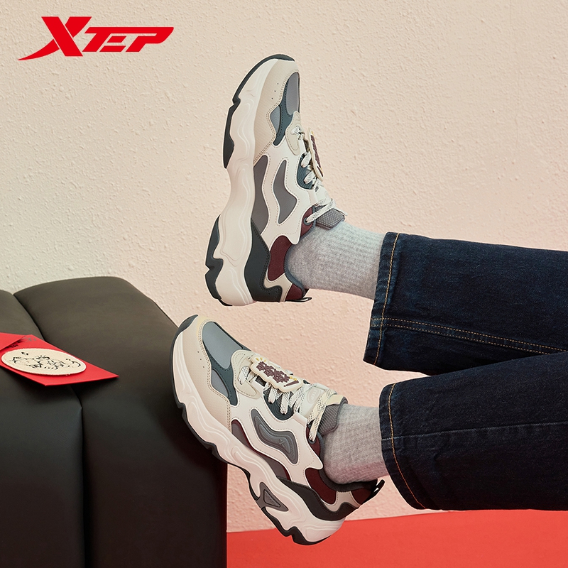 Men'S Xtep Shoes - Xtep-メンズカジュアルロートップシューズ,快適な厚底スポーツシューズ,レトロ,レジャー,2.0,春,2022, 975119320030