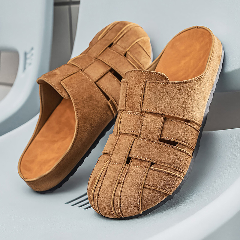 Men'S Shoes Birkenstock - 夏の男性用フラットシューズ、柔らかい底のユニセックススライド、グラディエーターカジュアルフリップフロップ、軽量アウトドアスリッパ、ビーチサンダル、ミュール
