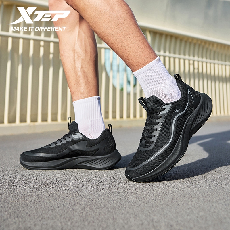 Men'S Xtep Shoes - Xtep クラウドウィング ET ランニングシューズ男性用軽量ソフト通気性衝撃吸収サポート快適なスニーカー 875319110040