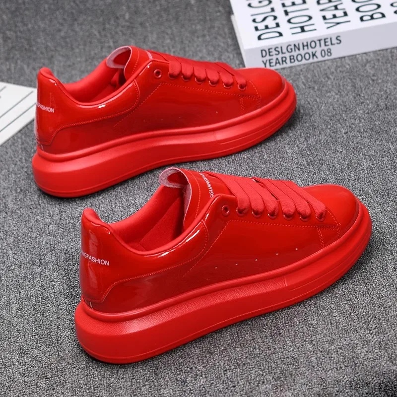 2025年 ラッカー仕上げ ホワイト カジュアルシューズ メ - Men'S Shoes Casual Sneakers のレビューと価格