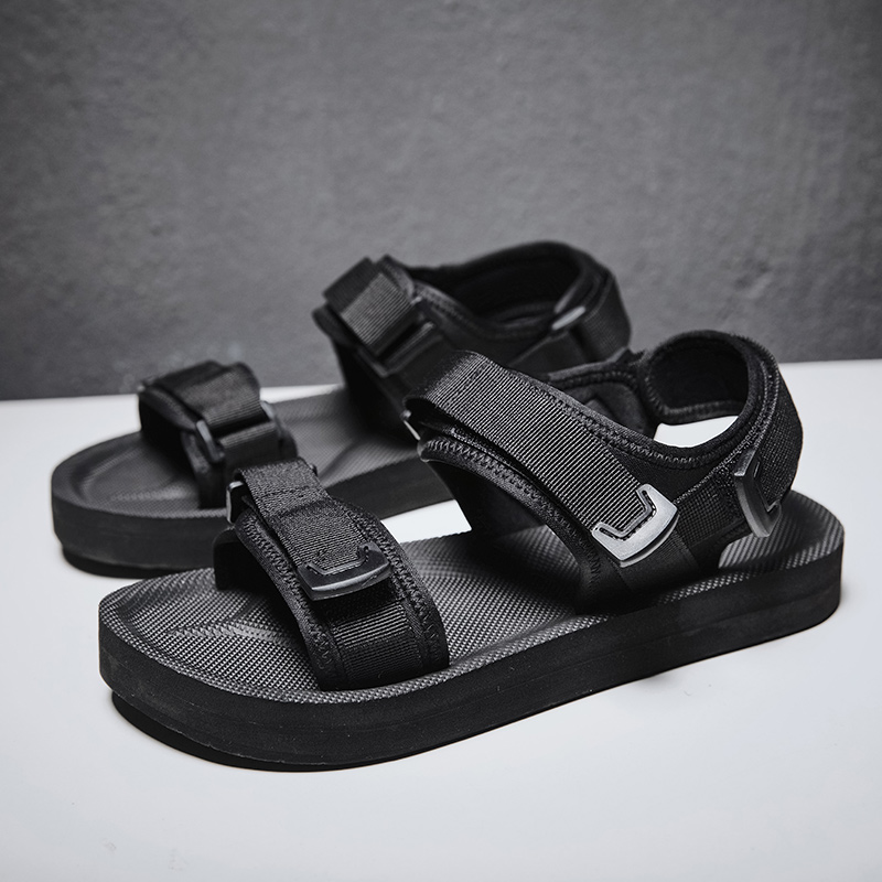 調節可能なフラットサンダル 幅広の足用 フック＆ループストラ - Men'S Shoes With Velcro のレビューと価格
