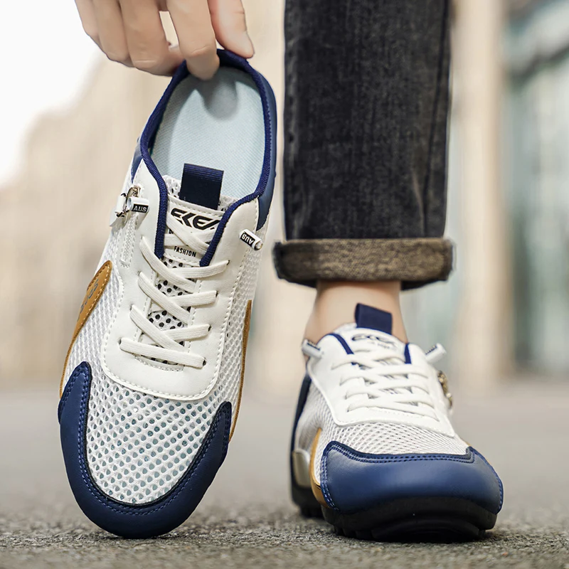 夏用スリッパ男性用トレンディな平底通気性カジュアル屋内屋外ウ - Men'S Shoes Casual Sneakers のレビューと価格