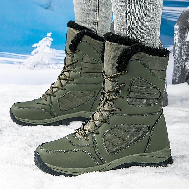 冬用ハイカット厚底防寒防水メンズシューズ、厚底、滑り止め、耐 - Men'S Shoes Water Resistant のレビューと価格