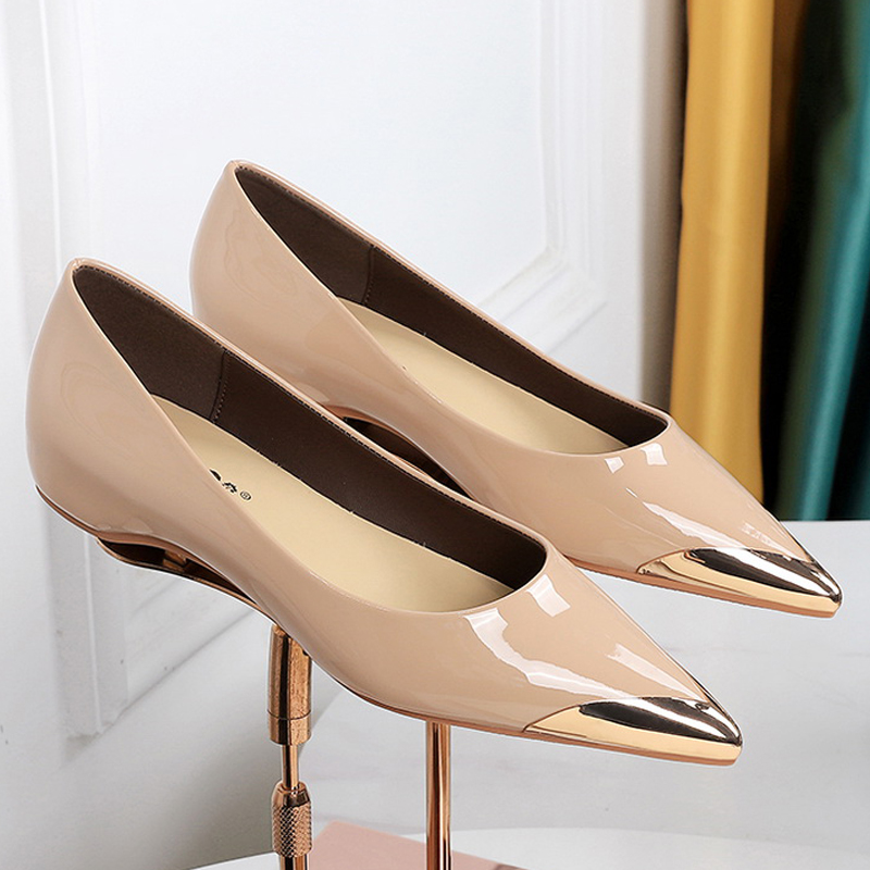 BIGTREE 靴ローヒールの女性の靴パテントレザーウェッジ - Men'S Shoes To Women'S Size のレビューと価格