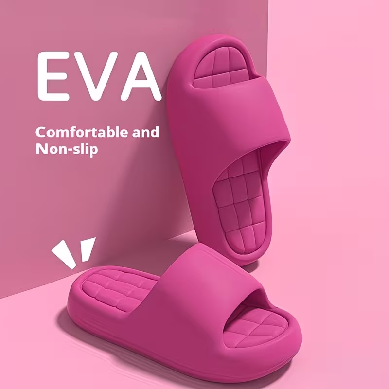 女性の夏のスリッパ浴室シャワーシューズ厚いソフトソールノンス - Men'S Shoes To Women'S Size のレビューと価格