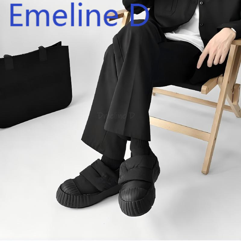 カップル用スノーブーツ 厚手のベルベットと暖かいベルクロデザ - Men'S Shoes With Velcro のレビューと価格
