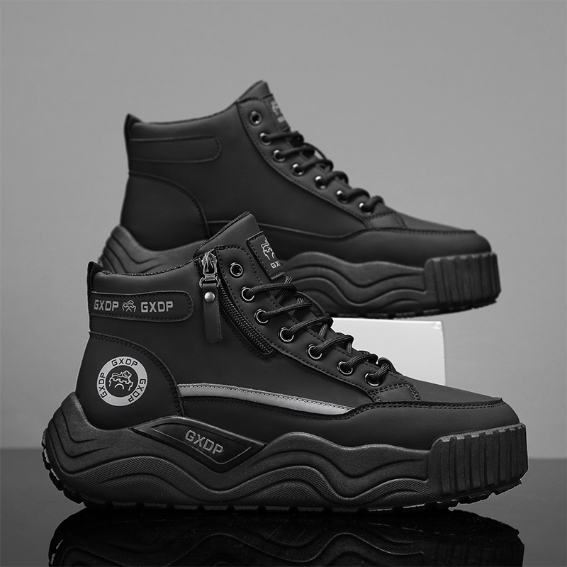 メンズハイカットホワイトレザースニーカー A/W 2026、 - Men'S Shoes Casual Sneakers のレビューと価格