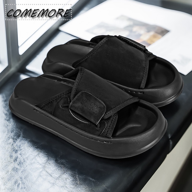 Comemore メンズ厚底室内室外スリッパ 夏用女性用ソフ - Men'S Shoes With Velcro のレビューと価格