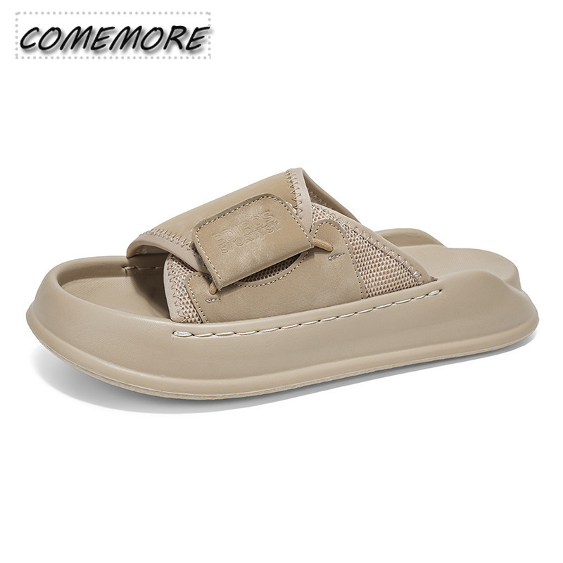 Comemore メンズ厚底室内室外スリッパ 夏用女性用ソフ - Men'S Shoes With Velcro のレビューと価格