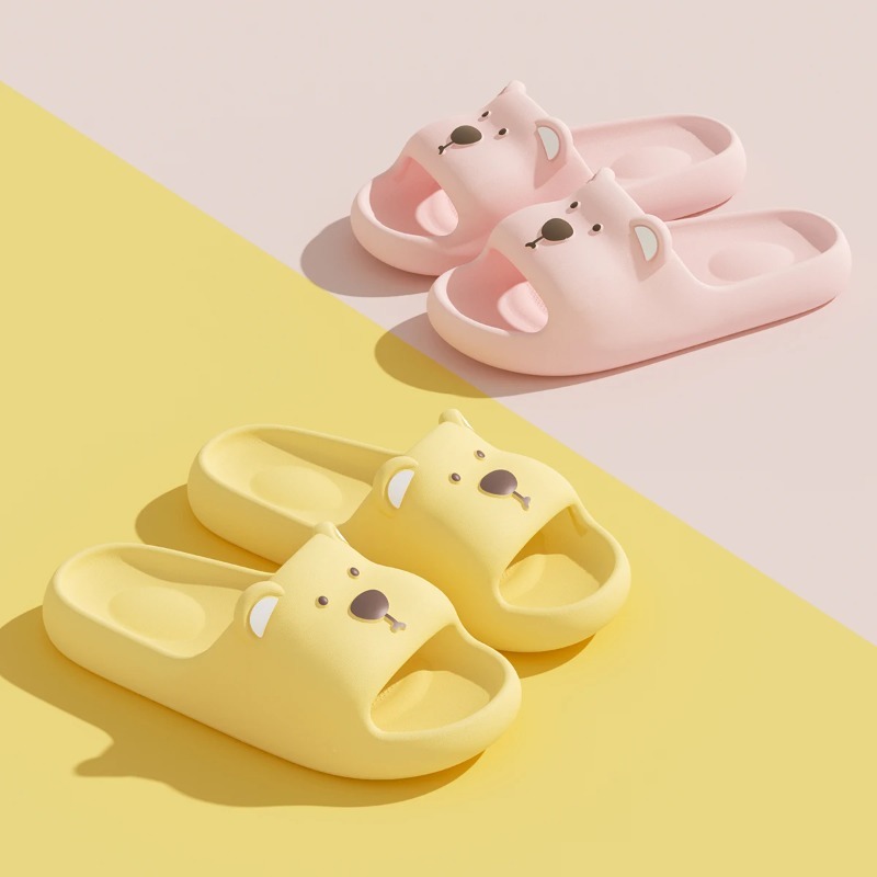 ユニセックスEVAベアーカートゥーンホームスリッパ、ソフトで - Men'S Shoes To Women'S Size のレビューと価格