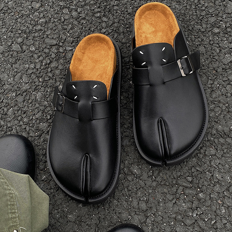 メンズスプリットトゥスリッパ、牛革タビニンジャスリップフラッ - Men'S Shoes Birkenstock のレビューと価格