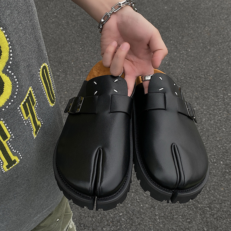 メンズスプリットトゥスリッパ、牛革タビニンジャスリップフラッ - Men'S Shoes Birkenstock のレビューと価格