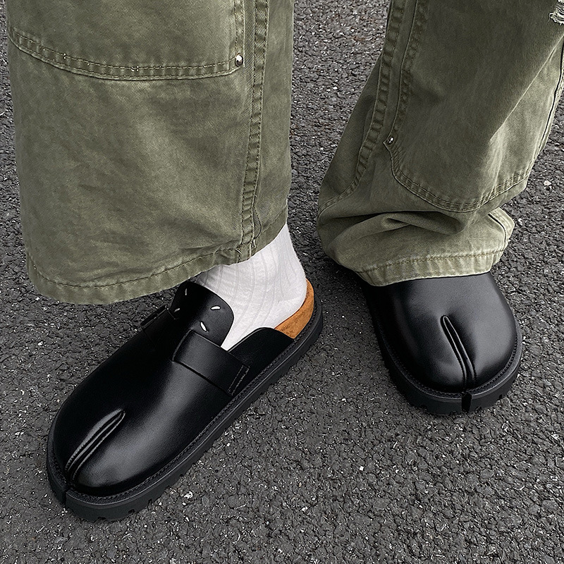 メンズスプリットトゥスリッパ、牛革タビニンジャスリップフラッ - Men'S Shoes Birkenstock のレビューと価格