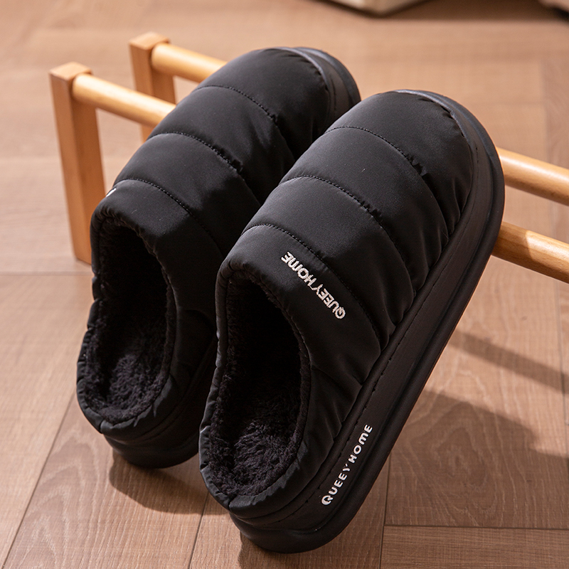 メンズ新作冬用ダウンスリッパ：滑り止め、裏起毛、防水、カップ - Men'S Shoes Water Resistant のレビューと価格