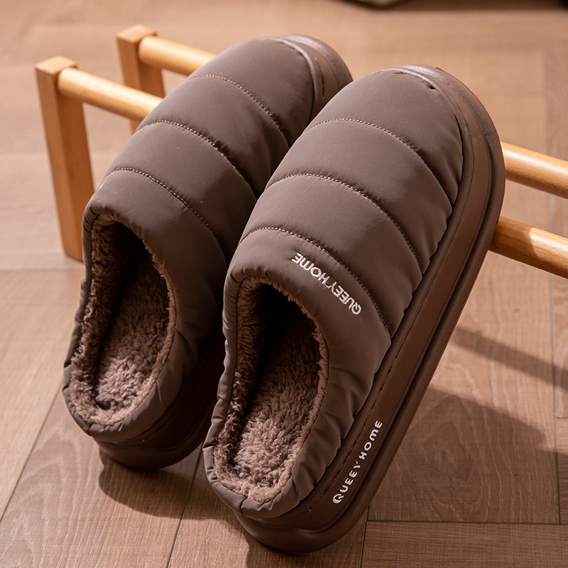 メンズ新作冬用ダウンスリッパ：滑り止め、裏起毛、防水、カップ - Men'S Shoes Water Resistant のレビューと価格