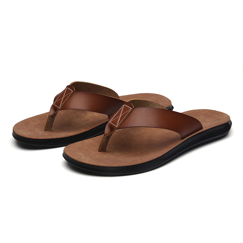 38-47 新しいイタリアンレザービーチサンダル男性用カジュ - Men'S Shoes Business Casual のレビューと価格