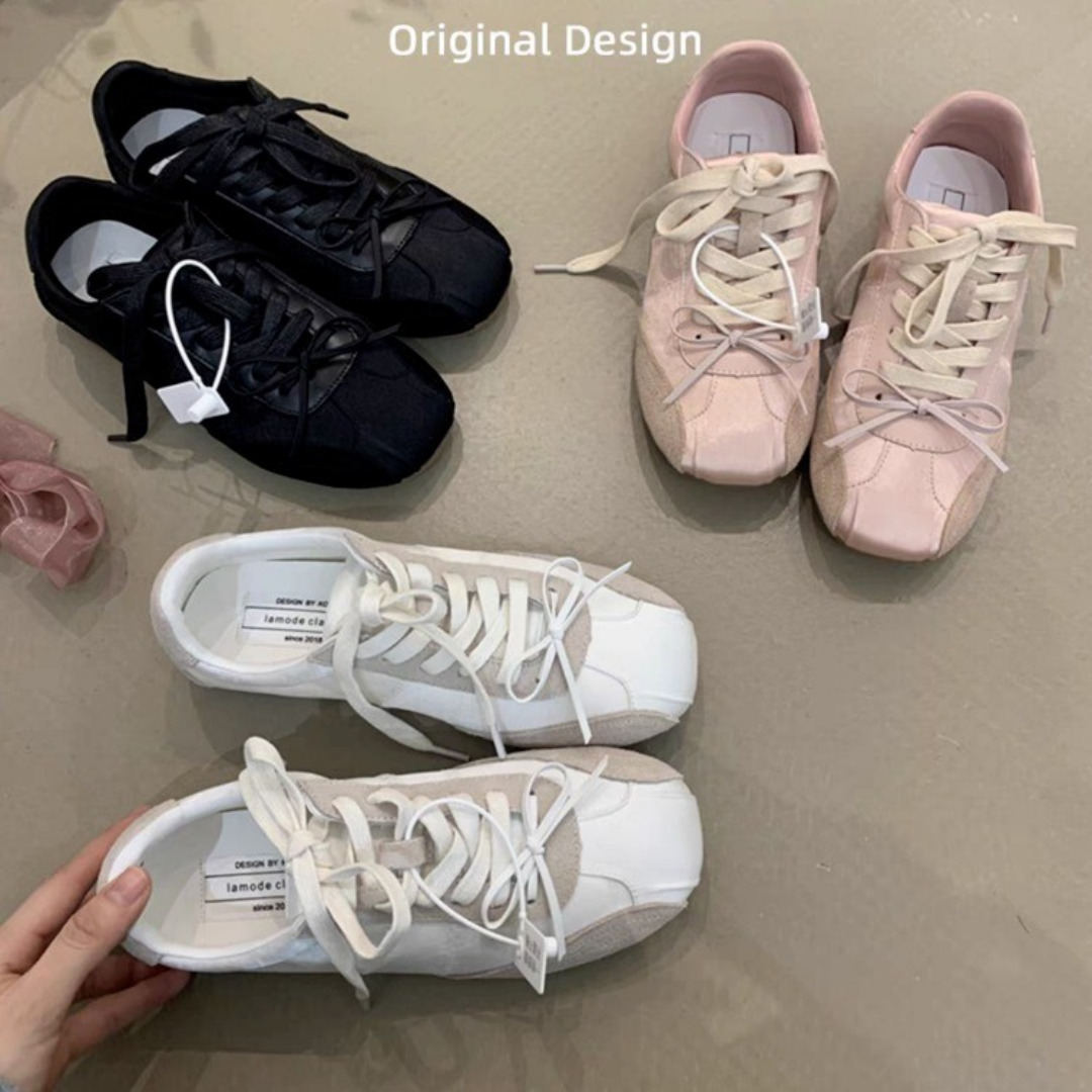 2026年春新作 レディース ホワイトボウスニーカー レース - Casual Sneaker Low のレビューと価格