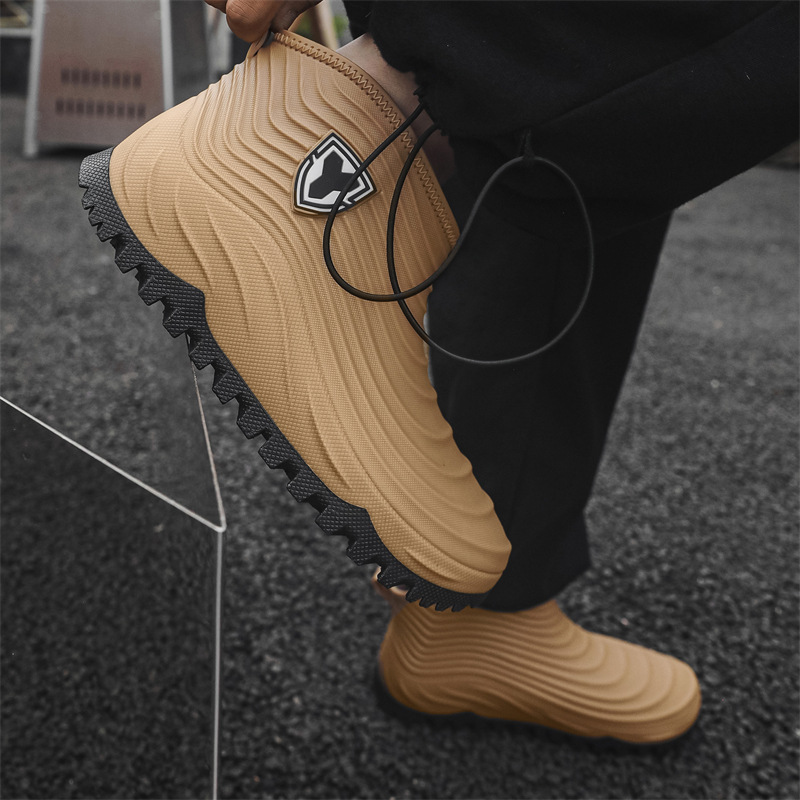メンズレインシューズファッション防水滑り止めレインブーツ冬シ - Men'S Shoes Water Resistant のレビューと価格