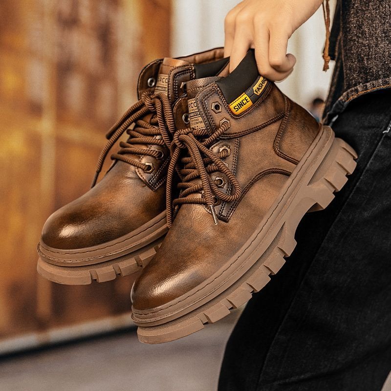 ヴィンテージ メンズ プラットフォーム アンクルブーツ 秋冬 - Men'S Shoes Business Casual のレビューと価格