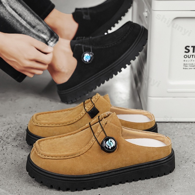 メンズレトロデザインファッションカジュアル厚底ハーフスリッパ - Men'S Shoes Birkenstock のレビューと価格