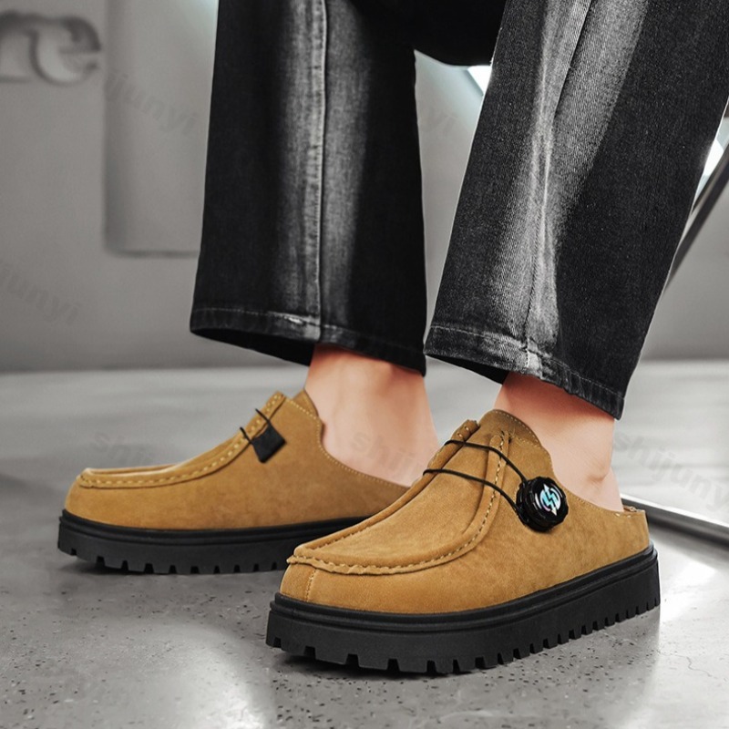 メンズレトロデザインファッションカジュアル厚底ハーフスリッパ - Men'S Shoes Birkenstock のレビューと価格