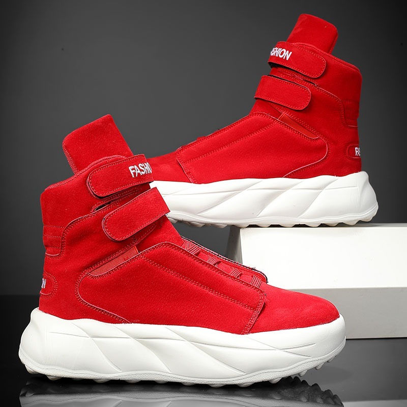 2026 パープルハイトップスニーカー男性ベルクロプラットフ - Men'S Shoes With Velcro のレビューと価格