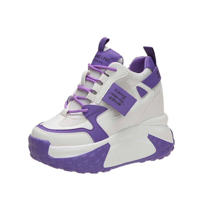 9.5 センチメートル女性高プラットフォームスニーカー秋通気 - Mesh Trainer Breathable のレビューと価格