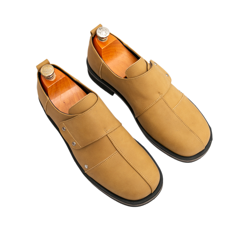 メンズビジネススタイル通勤パーティー新郎用ドレスシューズカジ - Men'S Shoes With Velcro のレビューと価格