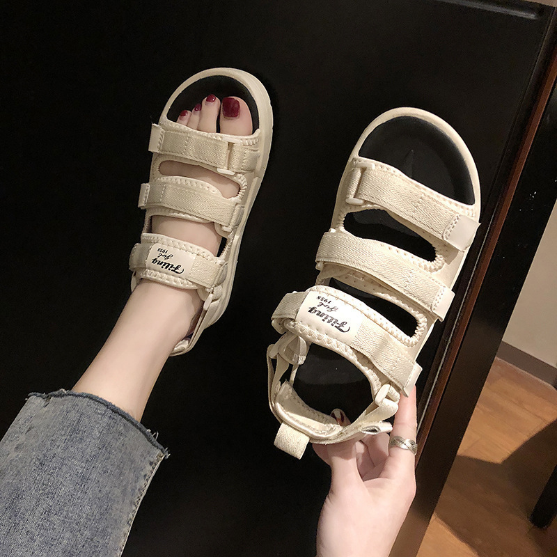 夏用裸足サンダル 男女兼用 ソフトボトム ベルクロ ファッシ - Men'S Shoes With Velcro のレビューと価格