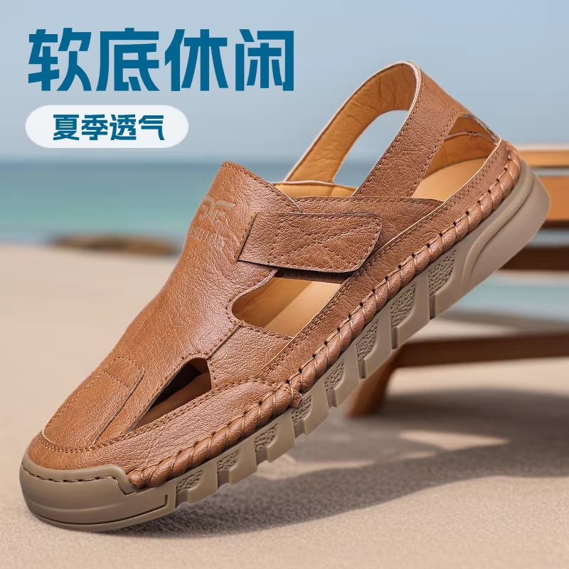 ホールシューズ メンズ 夏新作 ハンドメイド オンライン カ - Men'S Shoes With Velcro のレビューと価格