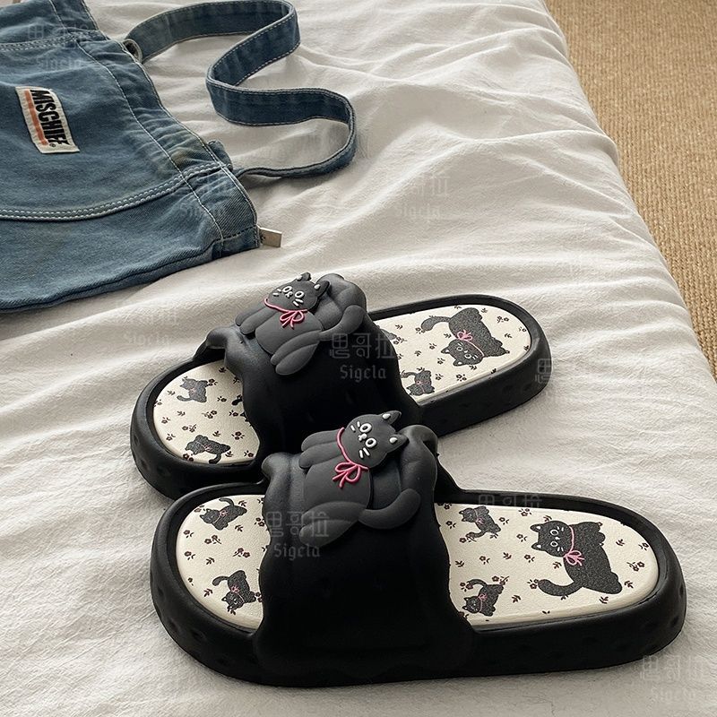 Printting かわいいクマの女性スリッパ夏屋内ソフト漫 - Men'S Shoes To Women'S Size のレビューと価格