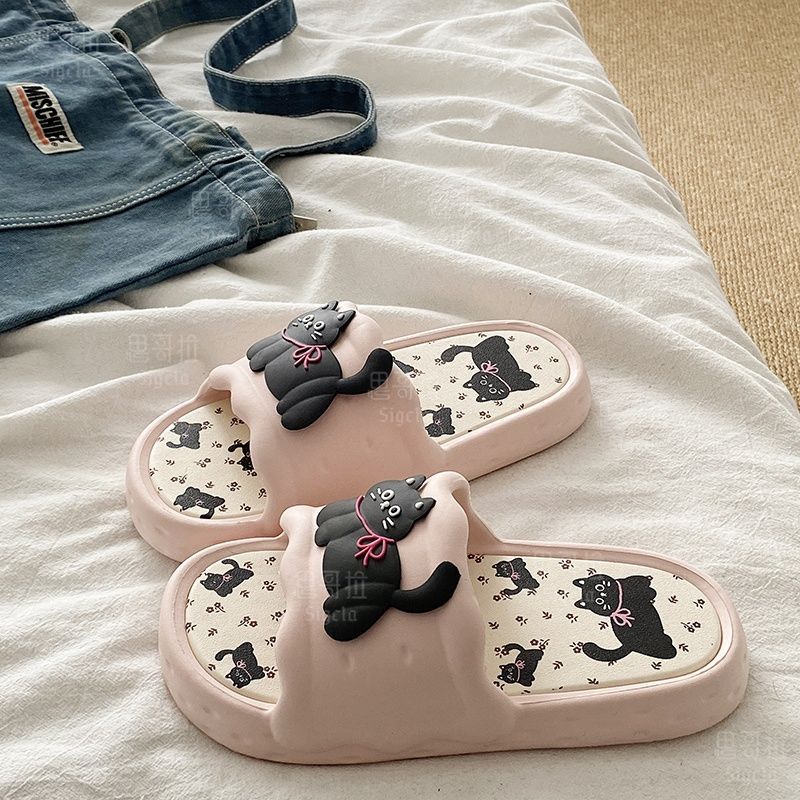Printting かわいいクマの女性スリッパ夏屋内ソフト漫 - Men'S Shoes To Women'S Size のレビューと価格