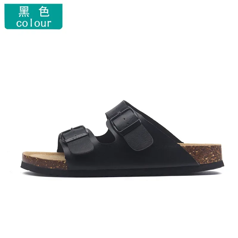スリッパ女性バックル平底コルクスリッパ男の夏ユニセックスビー - Men'S Shoes Birkenstock のレビューと価格