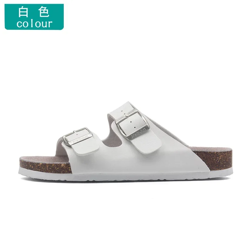 スリッパ女性バックル平底コルクスリッパ男の夏ユニセックスビー - Men'S Shoes Birkenstock のレビューと価格