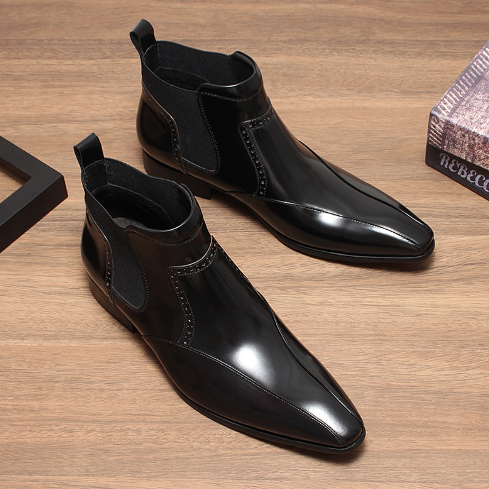 高級本革メンズシューズ チェルシーブーツ カジュアルで快適な - Men'S Shoes Business Casual のレビューと価格