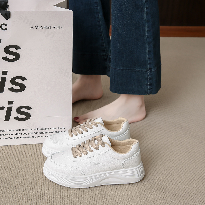レディースホワイトシューズ 2025年秋新作 通気性抜群 快 - Casual Sneaker Low のレビューと価格