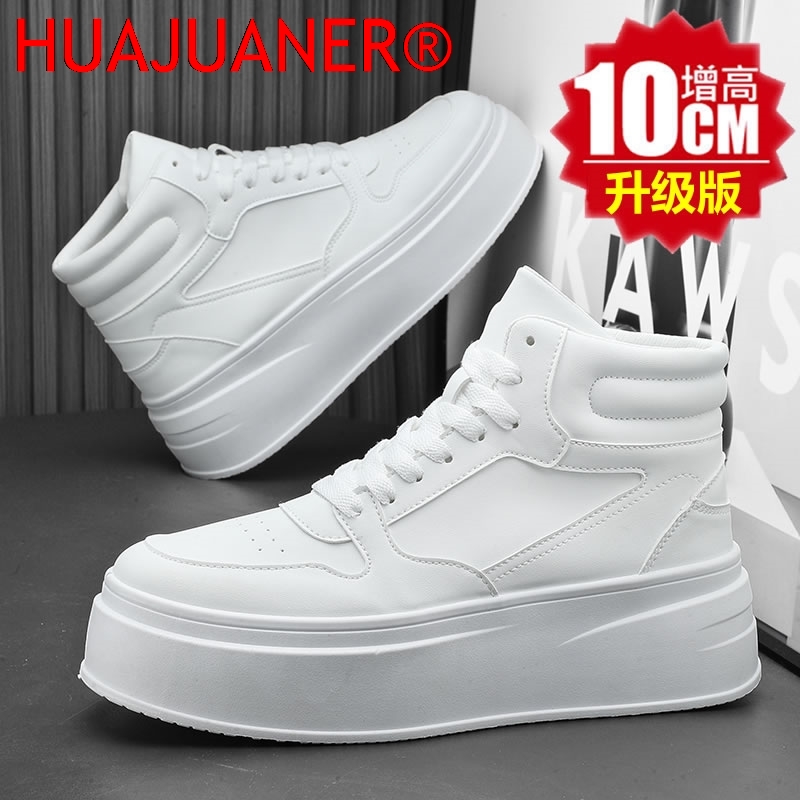 ハイカットメンズインナーハイトニングシューズレザースポーツカ - Men'S Shoes Business Casual のレビューと価格