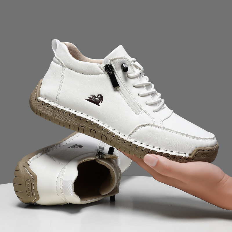 女性用スニーカー手作りレザーカジュアルシューズアウトドアソフ - Men'S Shoes Business Casual のレビューと価格