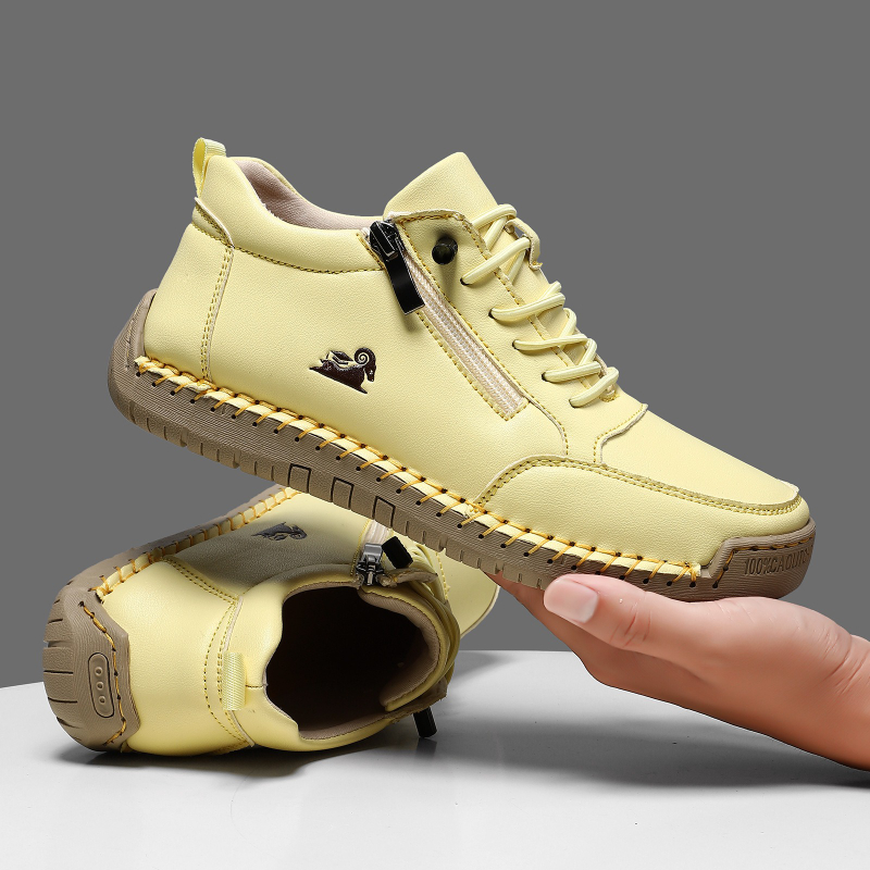 女性用スニーカー手作りレザーカジュアルシューズアウトドアソフ - Men'S Shoes Business Casual のレビューと価格
