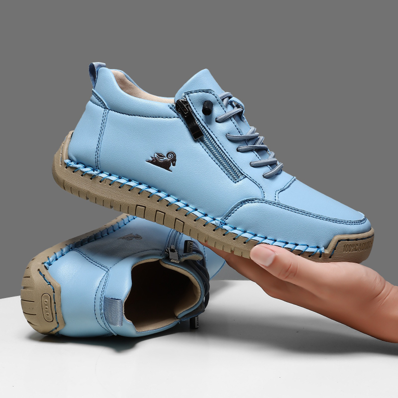 女性用スニーカー手作りレザーカジュアルシューズアウトドアソフ - Men'S Shoes Business Casual のレビューと価格
